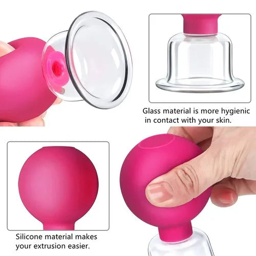 Silicone-Glass Cupping Set (4 pieces)