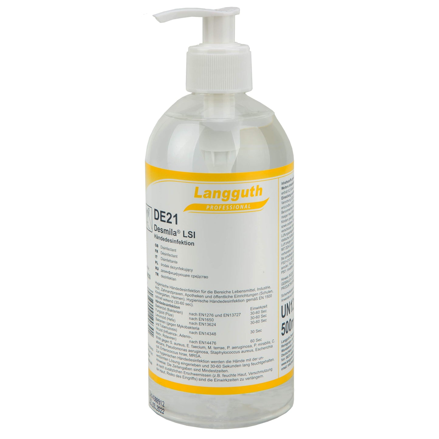 Desmila DE21 LSI désinfectant pour les mains 500ml