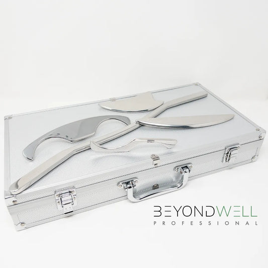 Roestvrijstalen Fascia IASTM Tool Set in Luxe Aluminium Koffertje