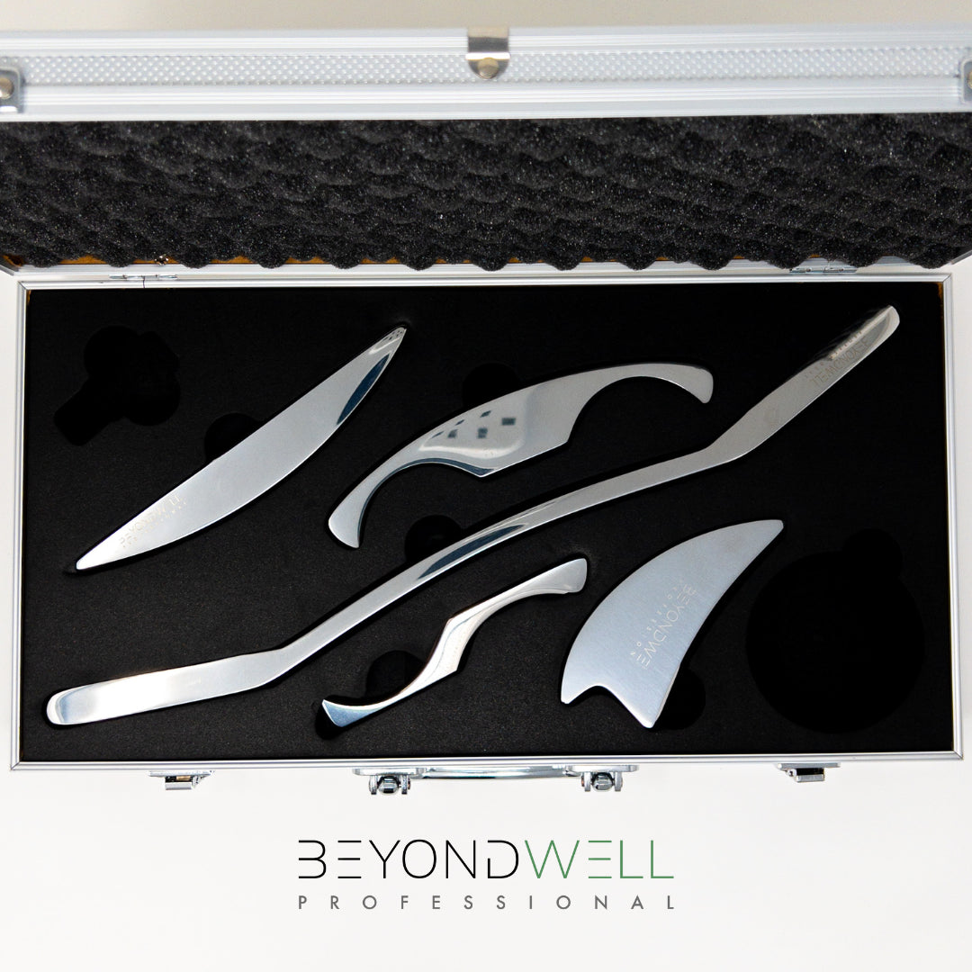 Roestvrijstalen Fascia IASTM Tool Set in Luxe Aluminium Koffertje