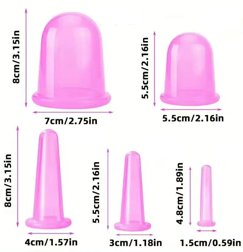 Set de ventouses en silicone pour le visage et le corps (7 pièces)