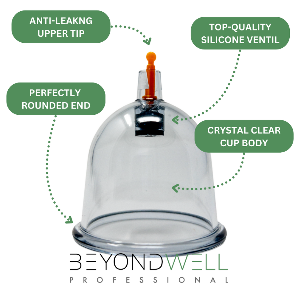 BeyondWell Schröpfgläser 6.8 cm (100 Stück) - Premium Produkt