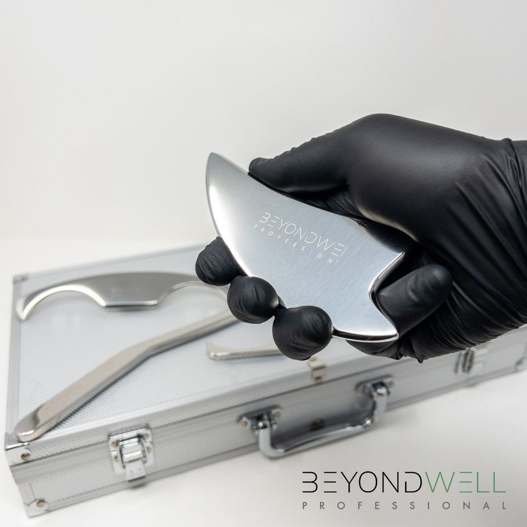 Stainless Steel Fascia Gua Sha Set in Deluxe Aluminium Briefcase