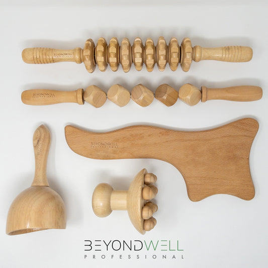 Maderotherapy Wooden Massage Set (5 pieces) - Professional Quality