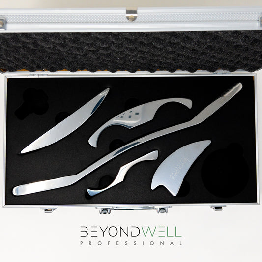 Stainless Steel Fascia Gua Sha Set in Deluxe Aluminium Briefcase