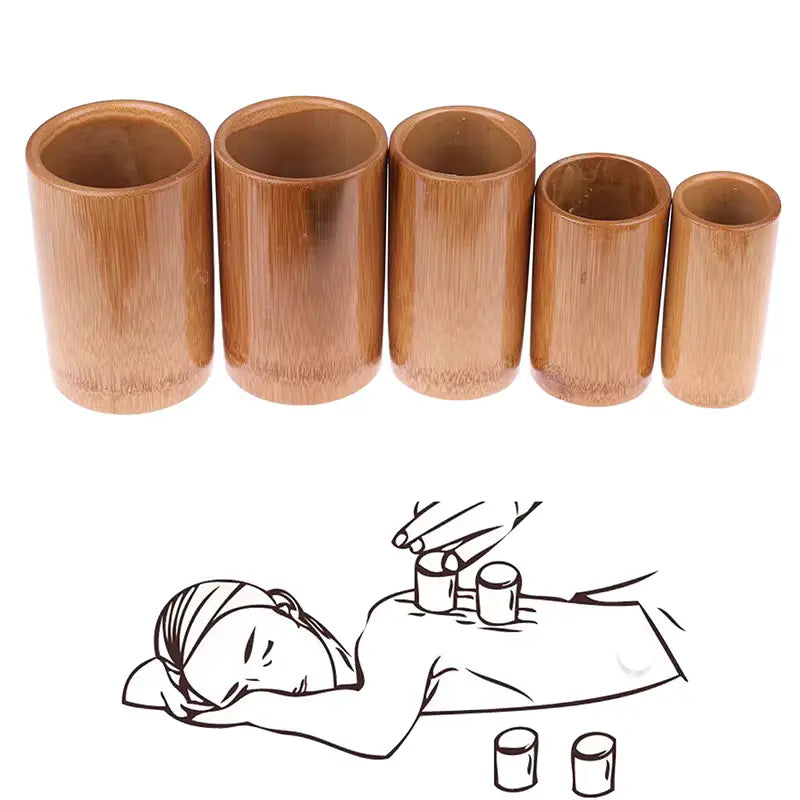 Bamboe Cupping Set (5 stuks) voor Fire Cupping - Topkwaliteit